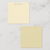 Berufliche, moderne Minimalistische Pastellfarbe Mitteilungskarte (Vorne/Hinten)