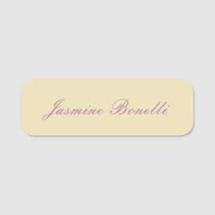 Berufliche, moderne Minimalistische Pastellfarbe Namensschild