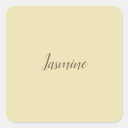 Berufliche, moderne Minimalistische Pastellfarbe Quadratischer Aufkleber (Vorderseite)