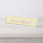 Berufliche, moderne Minimalistische Pastellfarbe Schreibtischnamensplakette (Vorderseite )