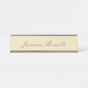 Berufliche, moderne Minimalistische Pastellfarbe Schreibtischnamensplakette