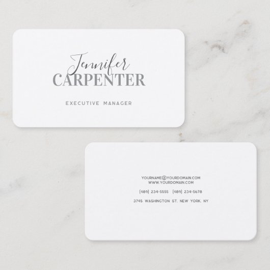 Berufliche, moderne, minimalistische schlichte Sei Visitenkarte (Vorne/Hinten)