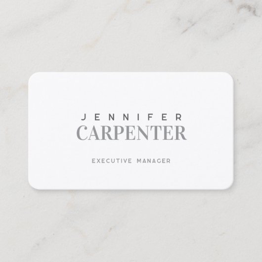 Berufliche, moderne, minimalistische schlichte Sei Visitenkarte (Vorderseite)