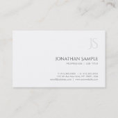 Berufliche, moderne Monogramm-Einfache Vorlage Visitenkarte (Rückseite)