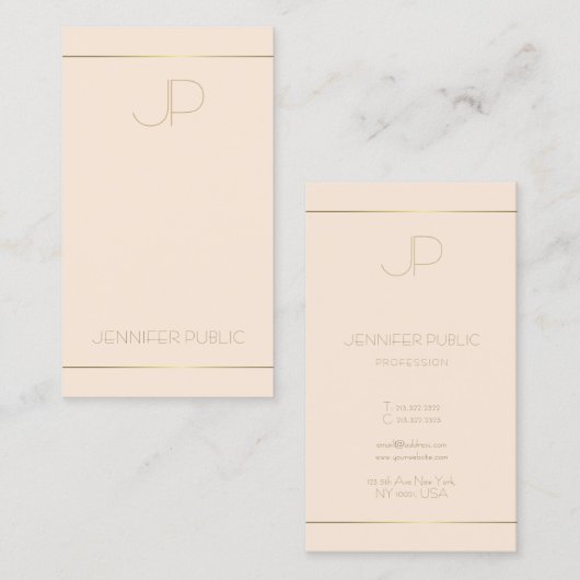 Berufliche moderne Monogramm-Eleganvorlage Visitenkarte (Vorne/Hinten)