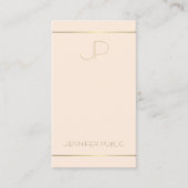 Berufliche moderne Monogramm-Eleganvorlage Visitenkarte (Vorderseite)