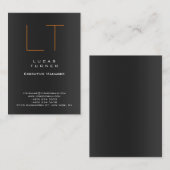 Berufliche moderne Monogramm-Grau-Farbe Visitenkarte (Vorne/Hinten)