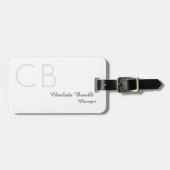 Berufliche moderne Monogramm-Minimalistische Erste Gepäckanhänger (Vorderseite horizontal)