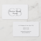 Berufliche moderne Monogramm-Minimalistische Erste Visitenkarte (Vorne/Hinten)