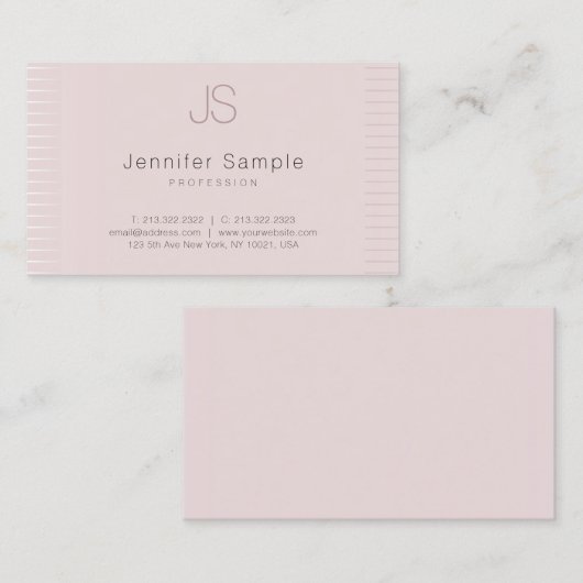 Berufliche moderne Monogramm-Vorlage Visitenkarte (Vorne/Hinten)