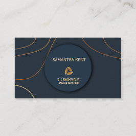 Berufliche moderne Navy & Gold-Visitenkarte Visitenkarte