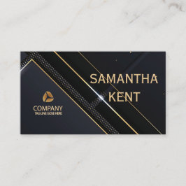 Berufliche moderne Navy & Gold-Visitenkarte Visitenkarte