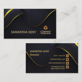 Berufliche moderne Navy & Gold-Visitenkarte Visitenkarte