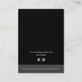 Berufliche, moderne Nekklettenohrkarte Telefonnummerkarte (Rückseite)