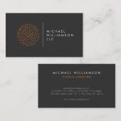 Berufliche, moderne Partikel Dots Orange-Logo Visitenkarte (Vorne/Hinten)