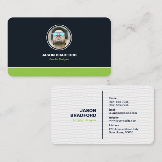 Berufliche moderne Personalisierte Visitenkarte (Vorne/Hinten)