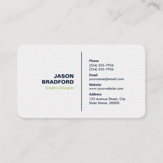 Berufliche moderne Personalisierte Visitenkarte (Rückseite)