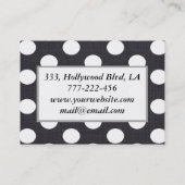 Berufliche, moderne Polka-Punkte Visitenkarte (Rückseite)