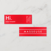 Berufliche moderne rote Minigeschäftskarten Mini Visitenkarte (Vorne/Hinten)