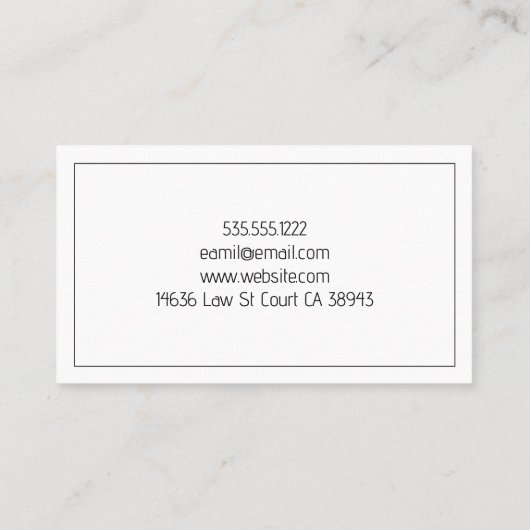 Berufliche, moderne, saubere Visitenkarte (Rückseite)