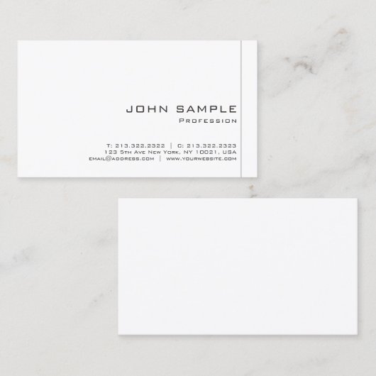 Berufliche moderne saubere Vorlage Semi Gloss Visitenkarte (Vorne/Hinten)