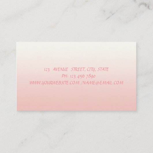 Berufliche Moderne, Scheren, Lipstick, Blume Visitenkarte (Rückseite)