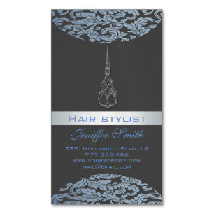 Berufliche, moderne, schicke Damast-Schere Magnetische Visitenkarte