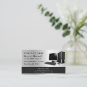 Berufliche, moderne, Schlichte, einfache Computerr Visitenkarte (Stehend Vorderseite)