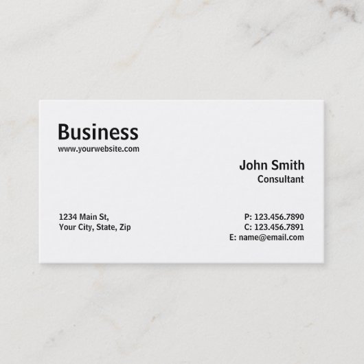 Berufliche moderne, Schlichte, einfache Computerre Visitenkarte (Vorderseite)