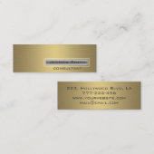Berufliche, moderne schlichte, goldgelbe mini visitenkarte (Vorne/Hinten)