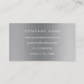 Berufliche moderne schlichte Metallgeschäfts-Karte Visitenkarte (Rückseite)