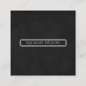 Berufliche, moderne schlichte Schwarz-Minimalistin Quadratische Visitenkarte (Vorderseite)