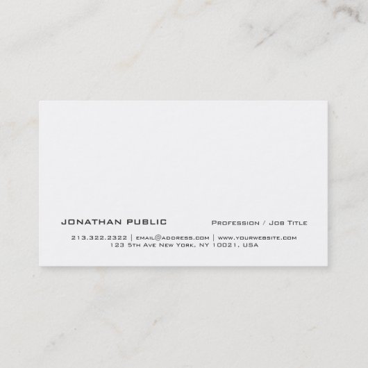 Berufliche moderne Schlichte Stilelemente in Schwa Visitenkarte (Rückseite)