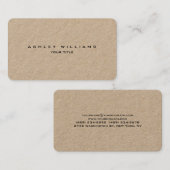 Berufliche moderne schlichte visitenkarte (Vorne/Hinten)