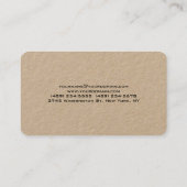 Berufliche moderne schlichte visitenkarte (Rückseite)