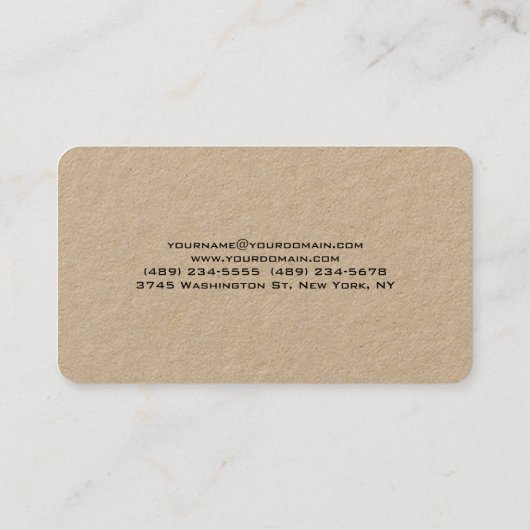 Berufliche moderne schlichte visitenkarte (Rückseite)