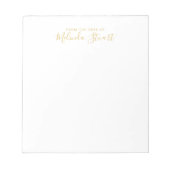 Berufliche moderne Schrift Notizblock (Vorderseite)