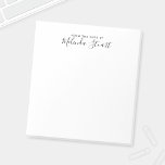 Berufliche moderne Schrift Notizblock<br><div class="desc">Beruflich Modernes Notizblock mit dem Namen im modernen,  schwarzen Schriftart-Stil,  mit eigenem Text in schwarz-moderner Sans Serif Schriftart Stil auf weißem Hintergrund.</div>