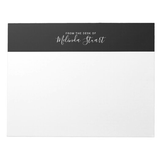 Berufliche moderne Schrift Notizblock (Vorderseite)