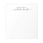 Berufliche moderne Schrift Notizblock (Vorderseite)