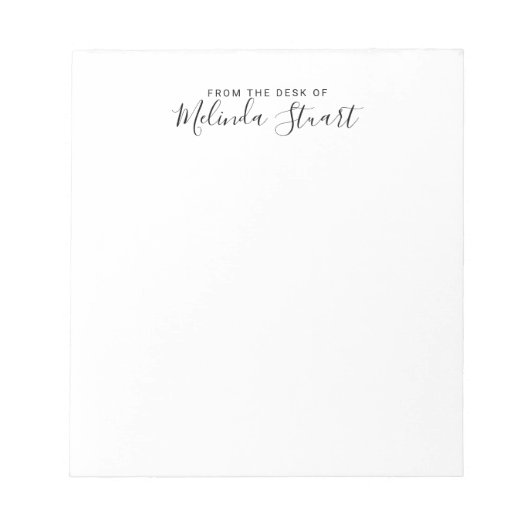 Berufliche moderne Schrift Notizblock (Vorderseite)