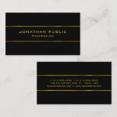 Berufliche moderne Schwarz-Gold-Vorlage Visitenkarte (Vorne/Hinten)