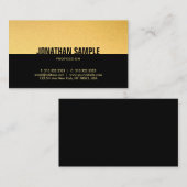 Berufliche, moderne Schwarz-Gold-Vorlage Visitenkarte (Vorne/Hinten)