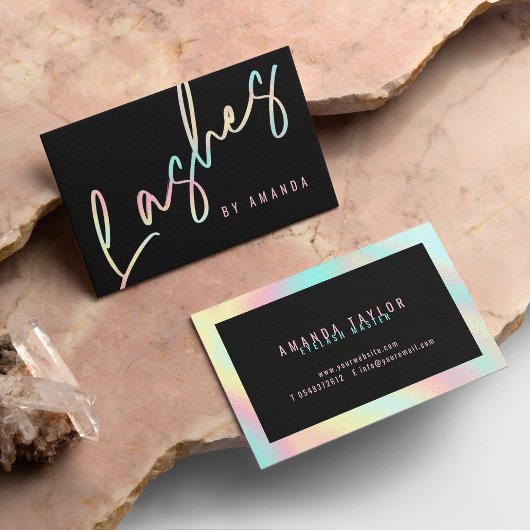 Berufliche, moderne schwarze Lashes Visitenkarte