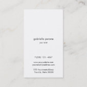 Berufliche, moderne Schwarzweiß-Streifen Visitenkarte (Rückseite)