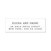 Berufliche moderne Script-Rücksendeadresse Permastempel (Design)