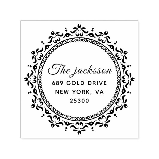 Berufliche moderne Script-Rücksendeadresse Permastempel (Design)