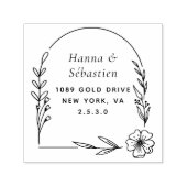 Berufliche moderne Script-Rücksendeadresse Permastempel (Design)