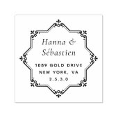 Berufliche moderne Script-Rücksendeadresse Permastempel (Design)