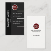 Berufliche moderne stilvolle Grau Visitenkarte (Vorne/Hinten)